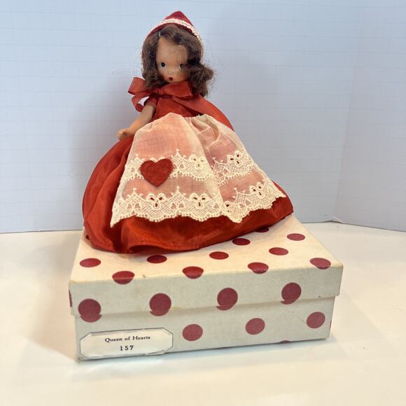 VINTAGE NANCY ANN STORYBOOK DOLL #157 Queen Of Hearts W/ Box - Picture 1 of 8